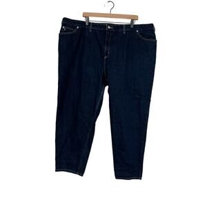 Lands End Womens Straight Leg 100% Cotton Denim Jeans Size 24W Petite